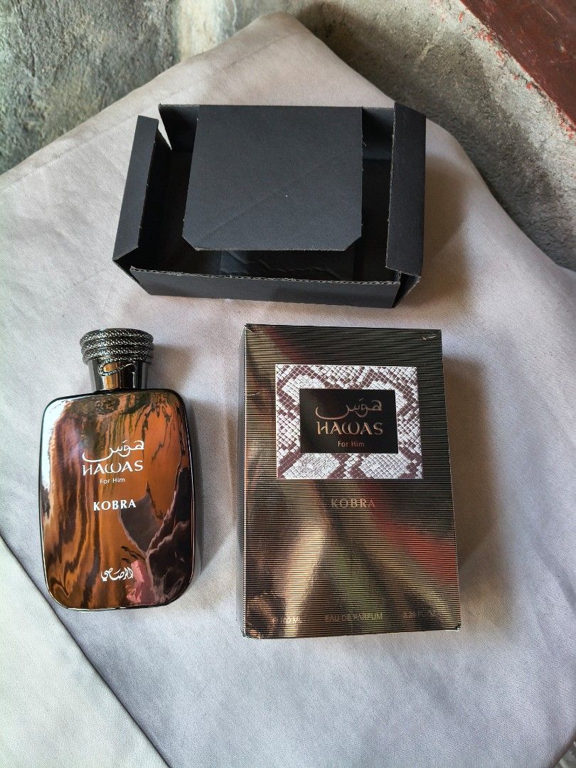HAWAS KOBRA (Category: Fragrance & Deodorants) located in Manila. Submitted by xoien (Listing ID 1469455890, Image 1). Description: HAWAS KOBRA conditions: almost new size: 100ml ⏹️PRICE; 1,499 🟡with box 🟡almost 30 sprays only 🟡pr3m!um c0py only, but goods na goods yan 🟡goods pang daily mapa office, school etc. 🟡UGALIIN BASAHIN ANG BUONG DETAILS WAG MASYADO EXCITED 🟡NO RETURN POLICY UNA HND AKO MALL/ONLINESHOP ETC. AND ALL DETAILS and PICTU