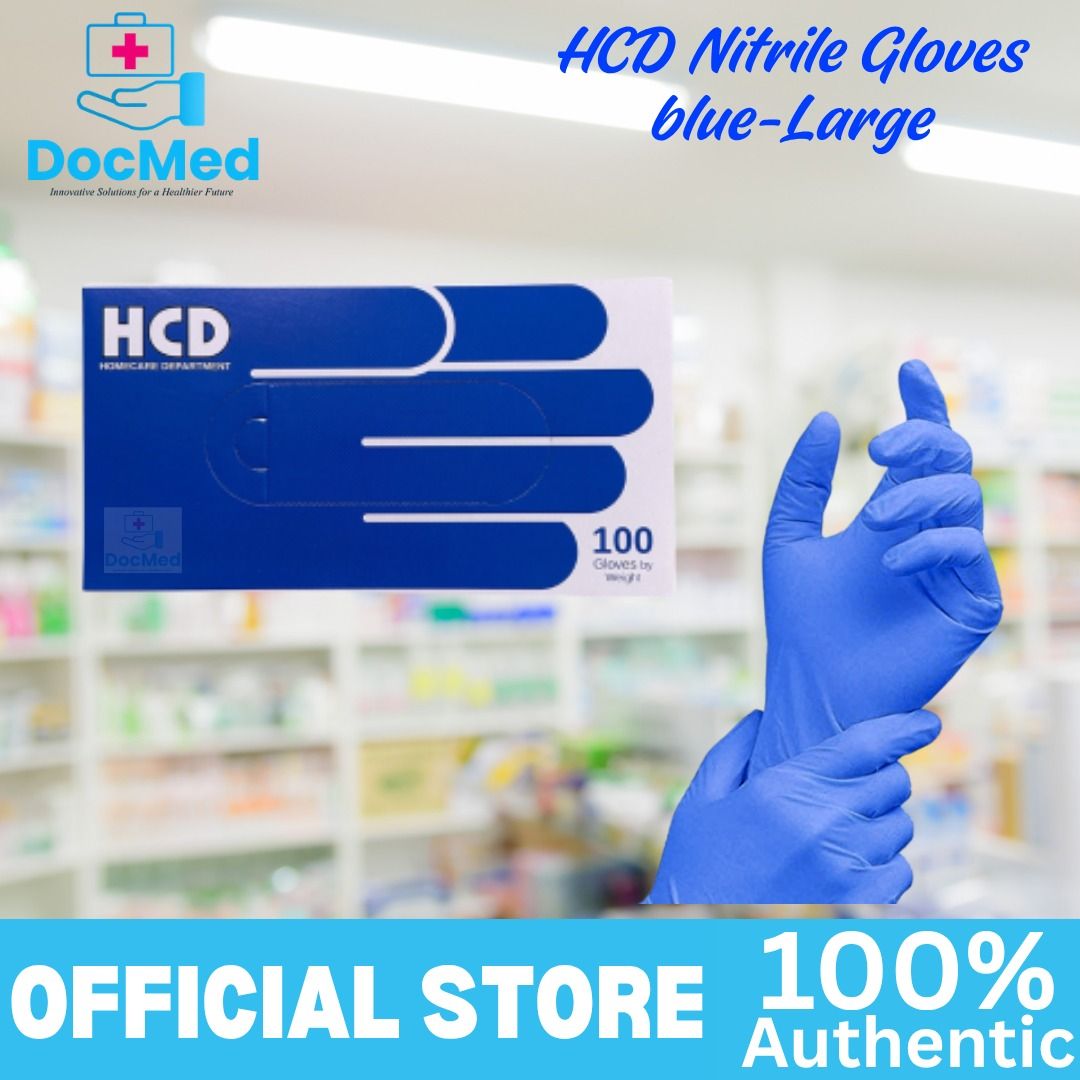 HCD NITRILE BLUE GLOVES 100 PCS PER BOX (Category: Medical Supplies & Tools) located in Quezon City. Submitted by marketings84097 (Listing ID 1469470045, Image 1). Description: .