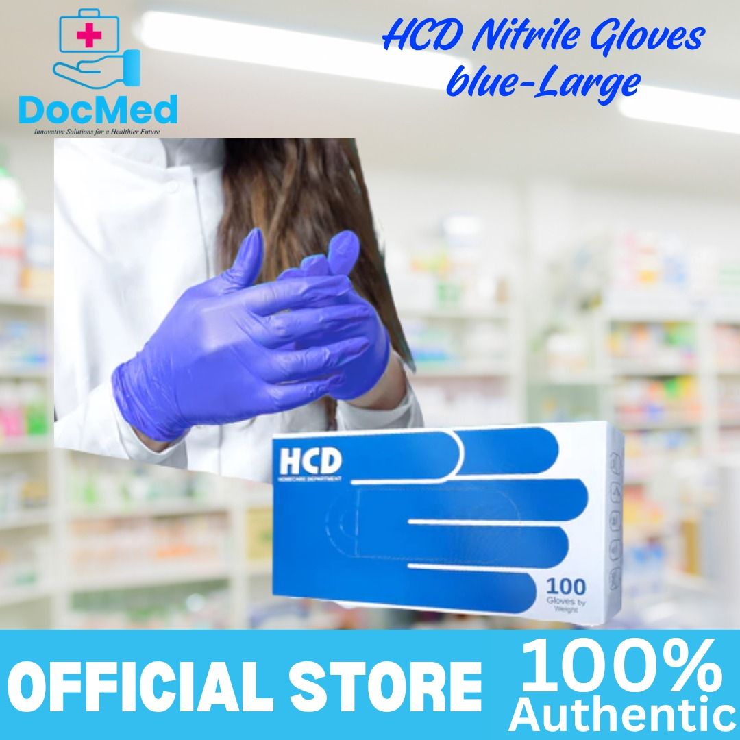 HCD NITRILE BLUE GLOVES 100 PCS PER BOX (Category: Medical Supplies & Tools) located in Quezon City. Submitted by marketings84097 (Listing ID 1469470045, Image 3). Description: .