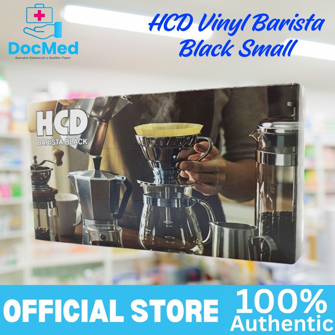 HCD VINYL GLOVES 100 PCS PER BOX BLACK COLOR (Category: Medical Supplies & Tools) located in Quezon City. Submitted by zyra26 (Listing ID 1469431829, Image 1). Description: .