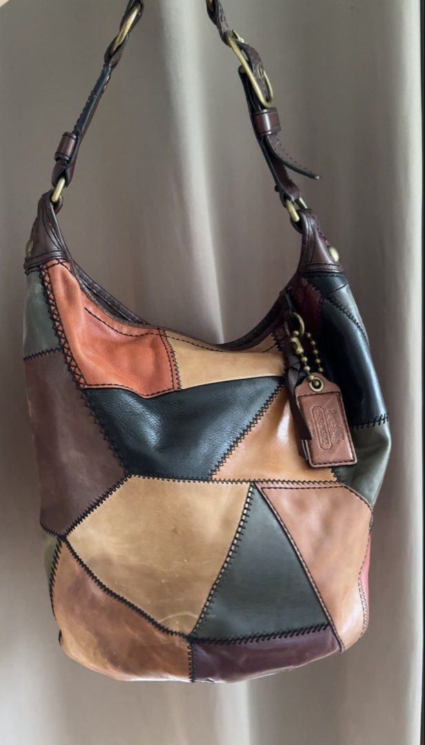 Limited Edition Coach Bleecker Leather Patchwork Duffle (Style 11465) (Category: Luxury Bags & Wallets) located in San Francisco. Submitted by wisetimepieces (Listing ID 1469443255, Image 2). Description: 25k or best offer!!! In transit!!! Sourced from Korea. Open for Layaway. Coach Bleecker Leather Patchwork Duffle (Style 11465), a limited-edition hobo bag released in 2007. Condition: Has creed and hangtag Leather handle is dry and has two crack
