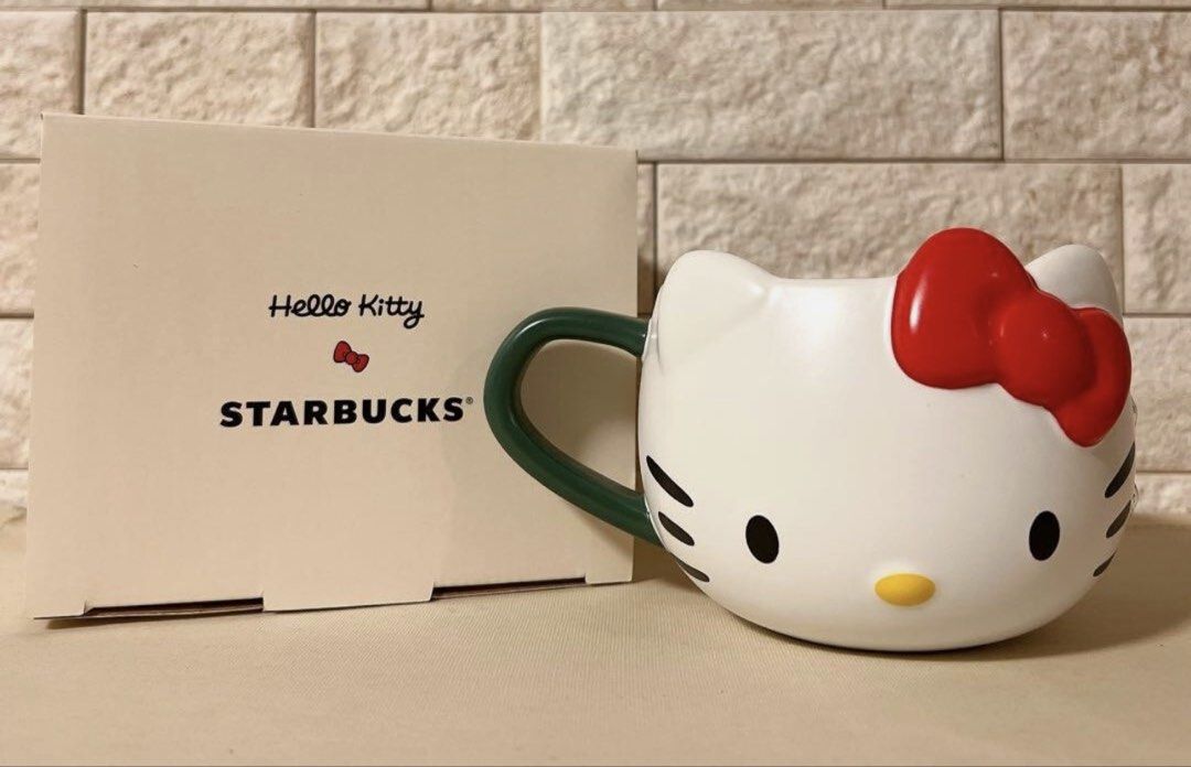 Hello Kitty x Starbucks Ceramic Head Mug (Category: Coffee & Tea Tableware) located in Taguig. Submitted by kittychum (Listing ID 1469529320, Image 1). Description: Hello Kitty x Starbucks Ceramic Head Mug 355ml 12oz .