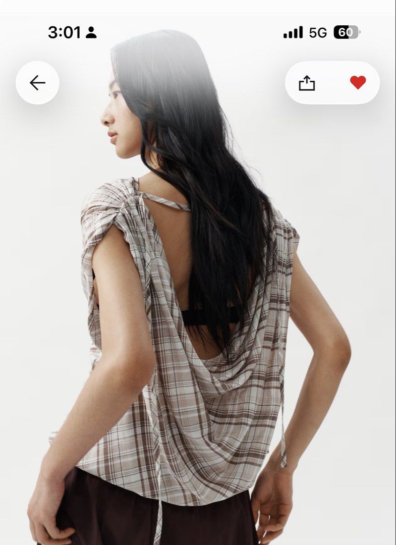 H&M cowl-neck drawstring top (Category: Blouses) located in Paranaque City. Submitted by uyshopzara (Listing ID 1469457105, Image 2). Description: Small size runs big Price still nego.