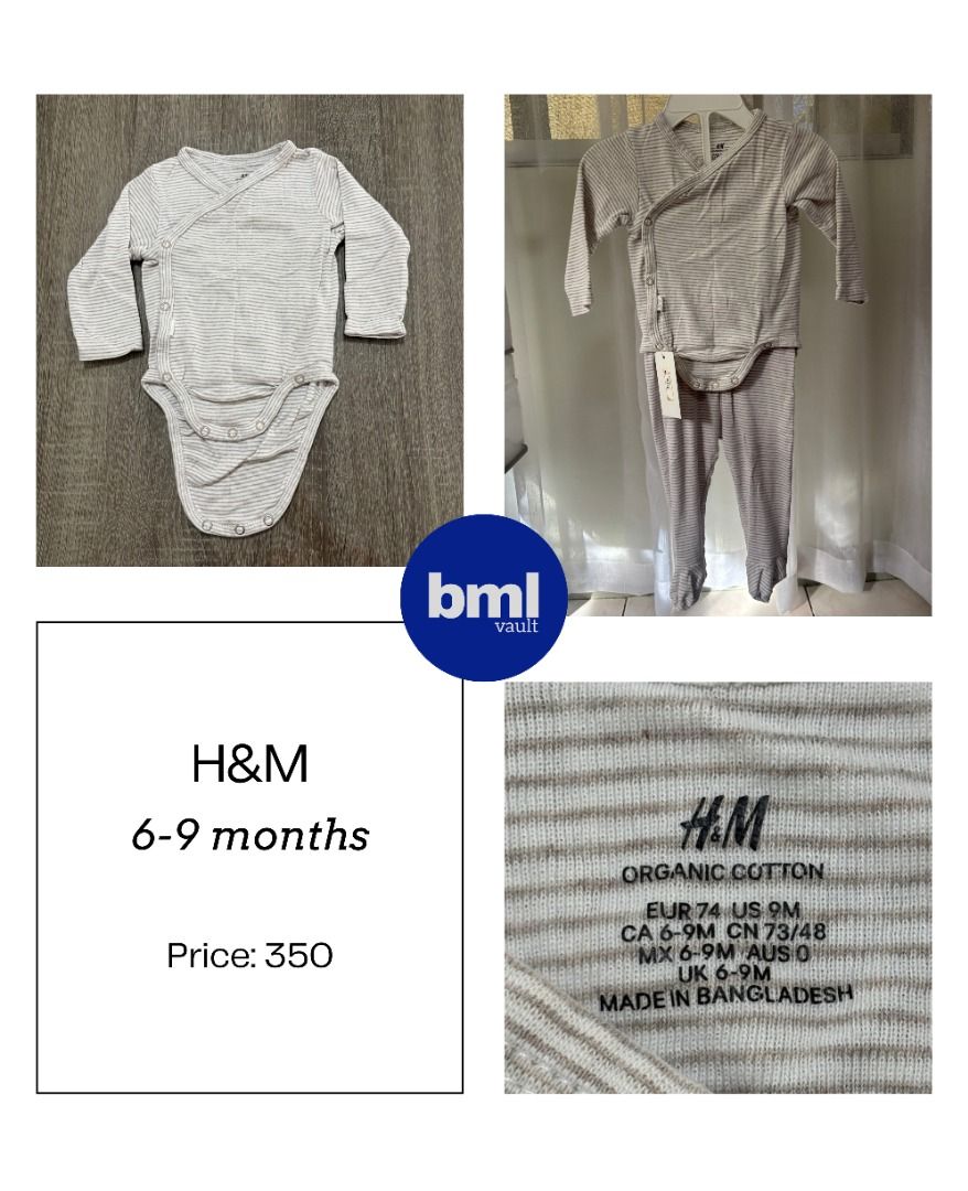 H&M Grey Stripes Set 6-9 Months | BML Vault Philippines (Category: Babies & Kids Fashion) located in Cebu City. Submitted by bml_vault (Listing ID 1469435207, Image 1). Description: .