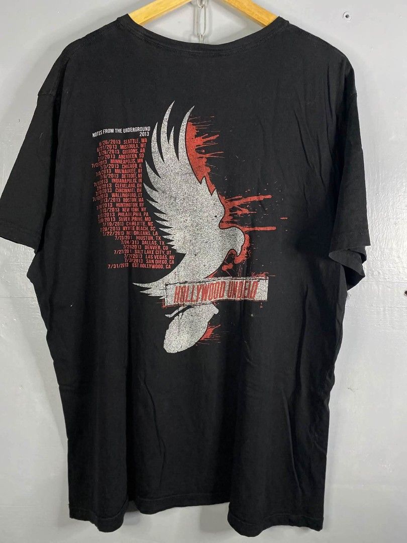 Hollywood Undead Notes From The Underground Tour (Category: Tshirts & Polo Shirts ) located in Cabuyao City. Submitted by junkthreads.finds (Listing ID 1469513455, Image 2). Description: Tag: Cut White Dimes: 24x30 Issue(s): Holes, hairlines/cracks and bleach stain Color may vary due to lightning..