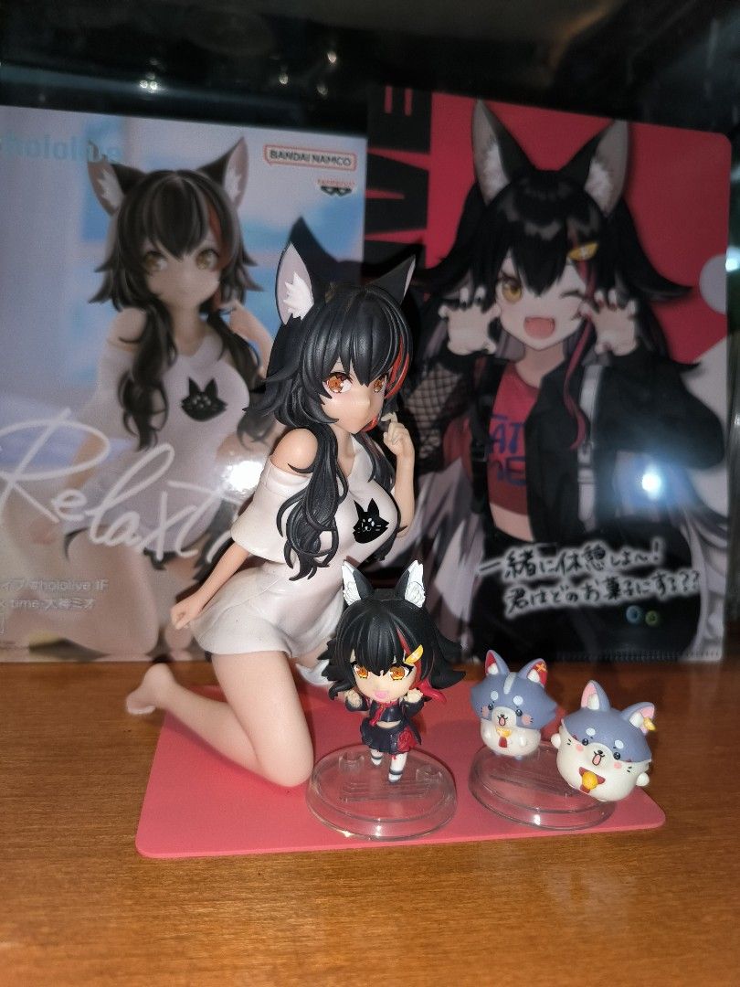 Hololive Relax time Ookami Mio Figure Set (Category: Figurines & Statues) located in Lucena. Submitted by raishou (Listing ID 1469535855, Image 1). Description: Relax Time BiB (Folded Box/No BB) Deformed Collection Vol 1 Clear File ----- MOP: Gcash/Maribank MOD: LBC/J&T (SF shouldered by the buyer).