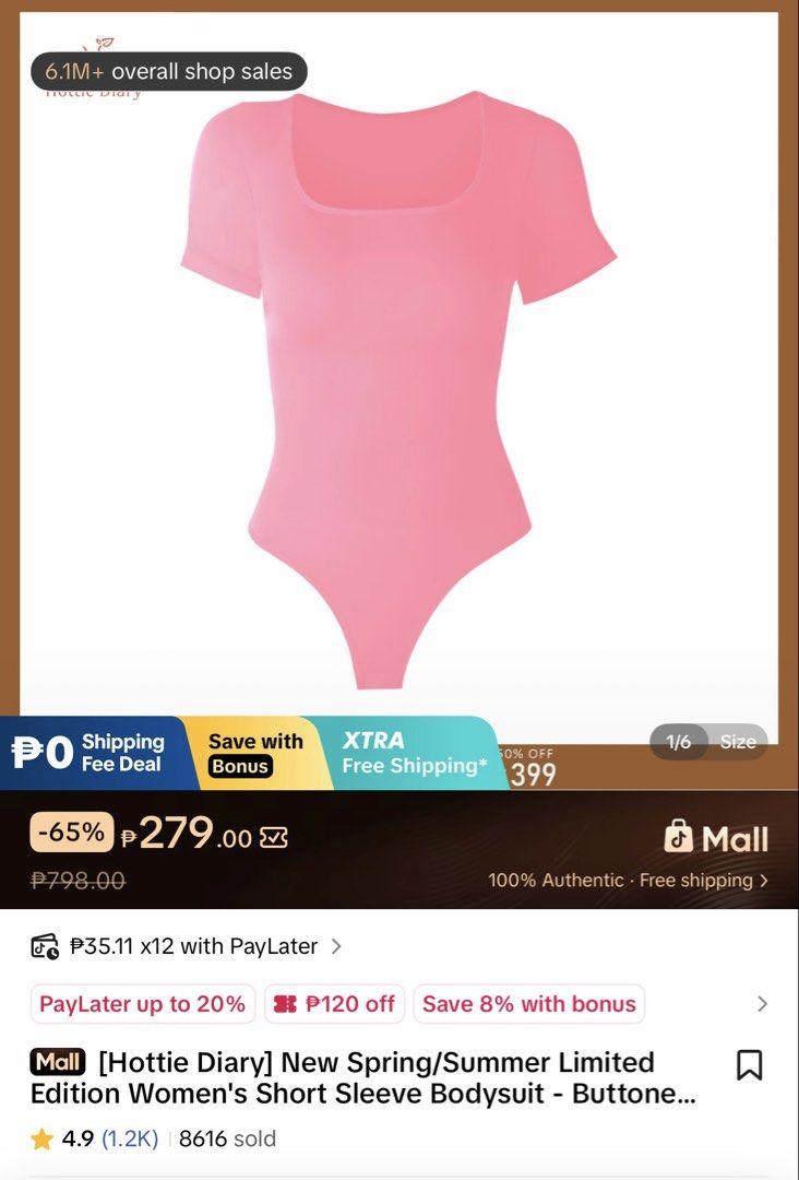 Hottie Diary Pink Ribbed Square Neck Bodysuit (Category: Sleeveless) located in San Fernando. Submitted by jelajoybasco (Listing ID 1469470714, Image 2). Description: - Hottie Diary pink bodysuit. - Ribbed texture material, square neckline,sleeveless tank style. - Bottom snap button closure. - Brand new in original frosted ziplock packaging, tag still attached. - Bright pink shade, stretchy fit. RFS : Wrong size din, dalawa sila binili ko tapoa m