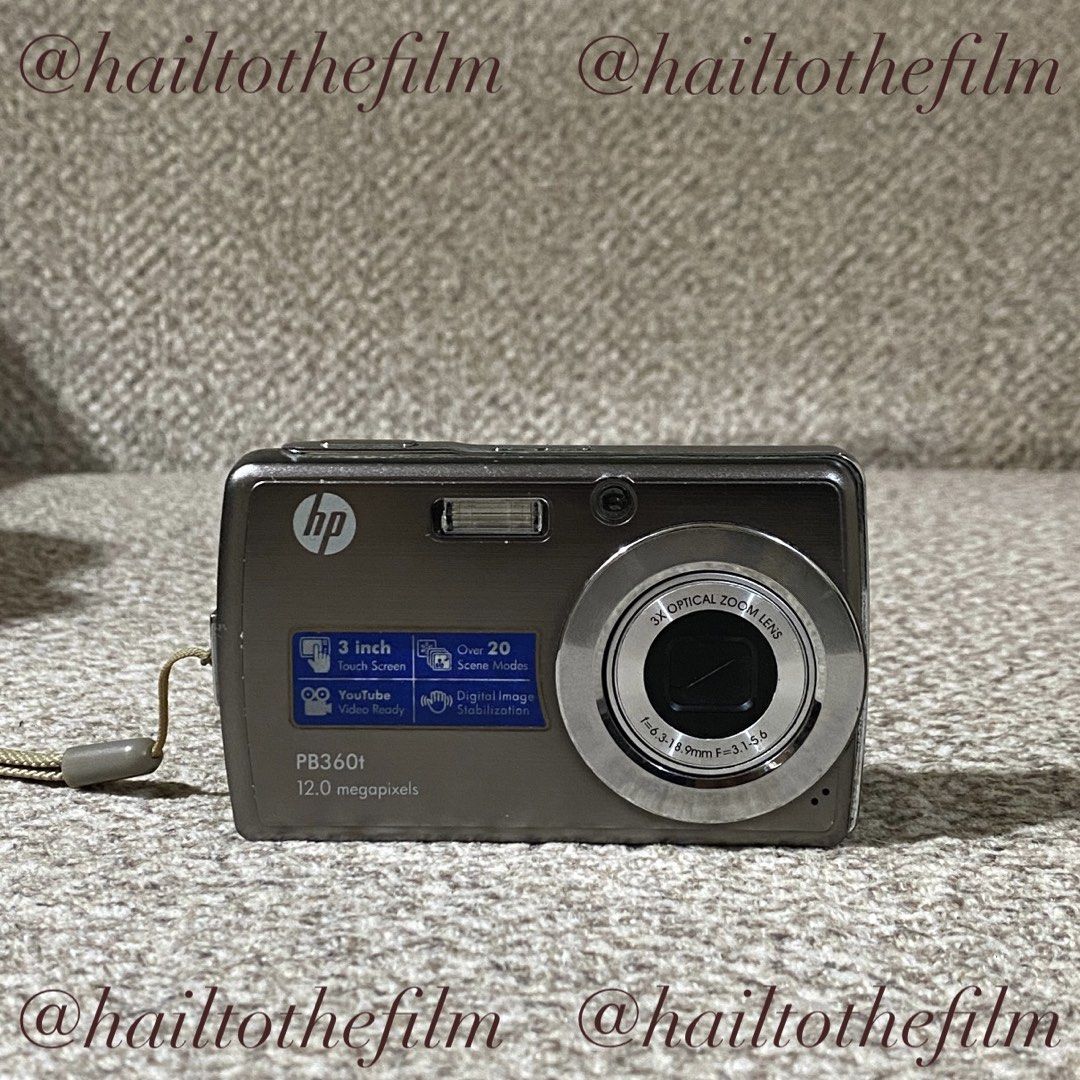 HP PB360t Digital Camera (Digicam) TOUCHSCREEN in SILVER with ACCESSORIES ! (Category: Cameras) located in Manila. Submitted by hailtothefilm (Listing ID 1469332521, Image 1). Description: 📸 HP PB360t Digital Camera (Digicam) TOUCHSCREEN in SILVER with ACCESSORIES ! for Sale 3,599! DESCRIPTION: ✅in PRISTINE body condition. ✅ crisp outputs ✅Tested, fully functioning. ✅ Fully functioning LCD, all sides ✅ 12.0 megapixel ✅ 3.0 inches screen ✅ One of