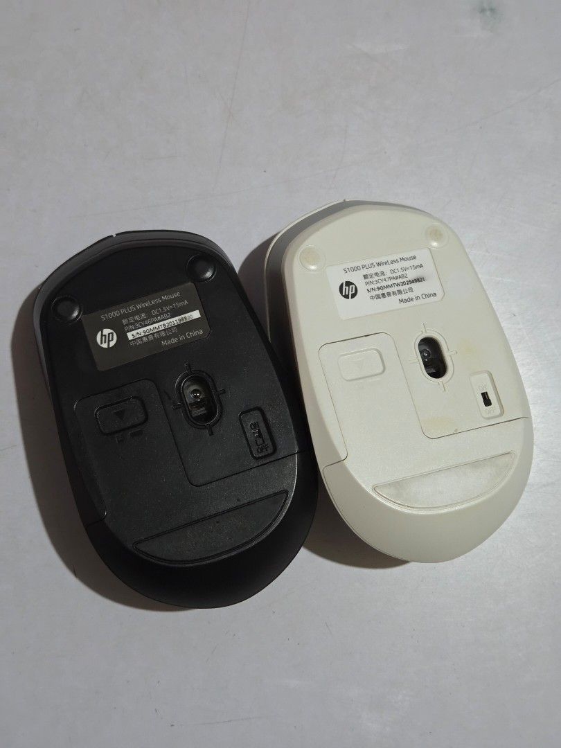 HP S1000 PLUS Wireless Mouse (Category: Mouse & Mousepads) located in Cavite. Submitted by its_soo_k (Listing ID 1469572728, Image 2). Description: - onhand & ready to ship - rfs: switching to bluetooth mouse - 2 for P250 about the mouse - color: black / white - 2.4 GHz wireless via USB (up to 10 meters range) - DPI Sensitivity: 3 adjustable levels (800 / 1200 / 1600 DPI) via a dedicated button - Design: Ambidextrous, ergonomic shape with a wear-