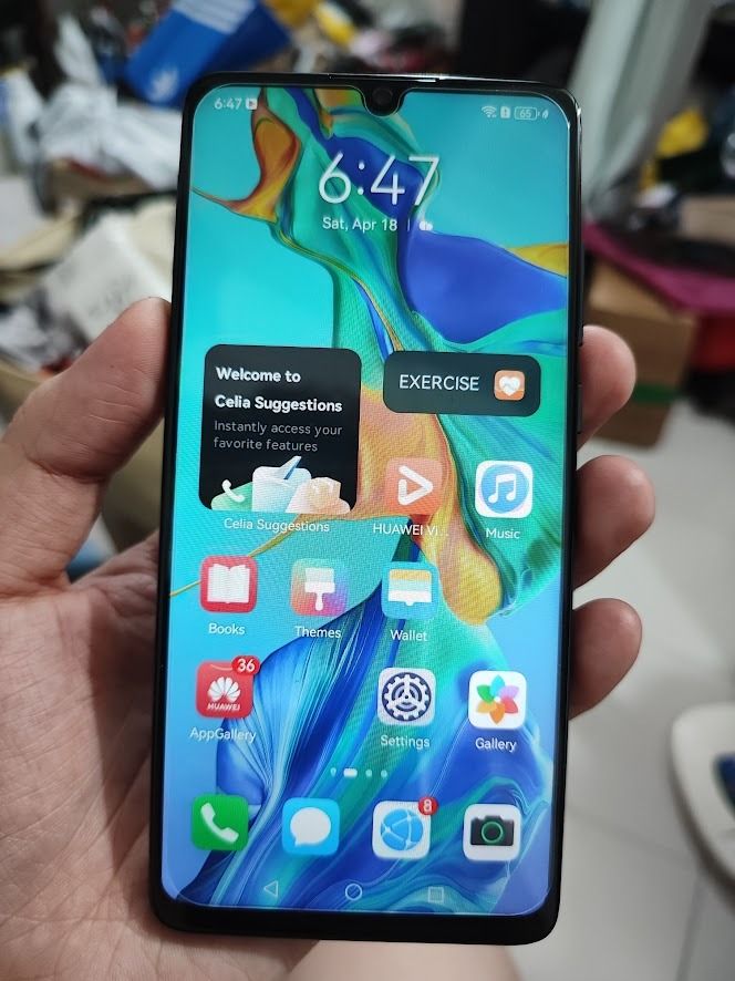 Huawei P30 128GB 8GB Ram (Category: Other Mobile & Gadget Accessories) located in Quezon City. Submitted by cosmic_xhenon (Listing ID 1469476510, Image 2). Description: FOR ONLY 6K PRICE AROUND 98% SMOOTHNESS STILL PRESENTABLE EXCELLENT CAMERA EXCELLENT BATTERY LIFE WITH GOOGLE PLAYSTORE FLAGSHIP PHONE KIRIN 980 OLED, HDR10 FACTORY UNLOCKED OPENLINE TO ALL NETWORKS DELIVERY VIA LALAMOVE OR MEET UPS LRT 1 ROOSEVELT WALTERMART MUNOZ SM NORTH Sellin
