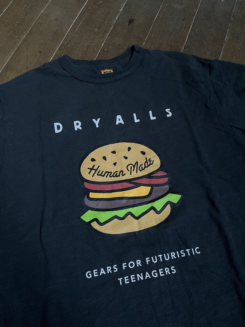 Human Made Dry Alls Burger Tee (Category: Tshirts & Polo Shirts ) located in Bugallon. Submitted by thriftteas.00 (Listing ID 1469476984, Image 2). Description: Human Made Dry Alls Burger Tee Medium 20.5x26 No issue Excellent condition Complete tags Needwash only Claim 2499.