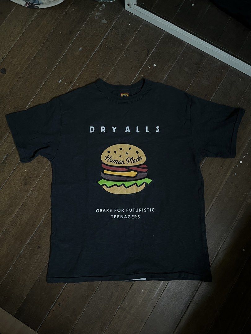 Human Made Dry Alls Burger Tee (Category: Tshirts & Polo Shirts ) located in Bugallon. Submitted by thriftteas.00 (Listing ID 1469476984, Image 1). Description: Human Made Dry Alls Burger Tee Medium 20.5x26 No issue Excellent condition Complete tags Needwash only Claim 2499.