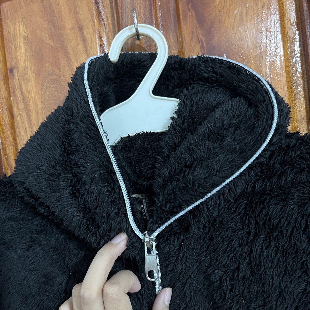 Hyper Action Black Fluffy Fleece Zip Hoodie (Category: Coats, Jackets and Outerwear) located in Baguio. Submitted by gbwardrobe (Listing ID 1469510600, Image 3). Description: .
