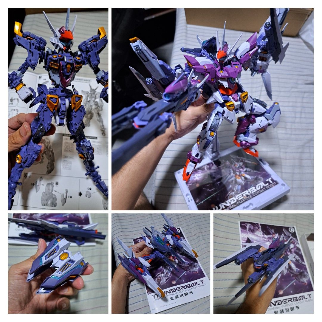 In Era+ Thunderbolt V1 and V2 (Category: Gundam & Model Kits) located in Talisay. Submitted by taxicabreros (Listing ID 1469410669, Image 2). Description: Complete box, accessories, water slide decals, manual V1 - Php 1650.00 (slight customization, metallic paint) V2 - Php 1950.00 (straight build) Meet-up locations: Talisay city only due to heavy package Can do delivery but payment must be in full before shipping.