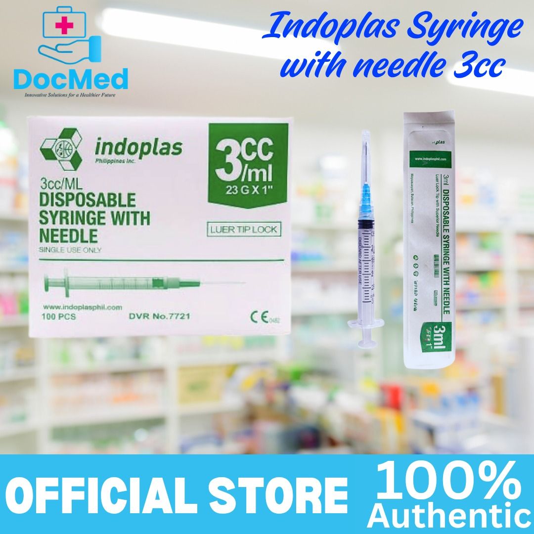 INDOPLAS DISPOSABLE SYRINGE 3ML 100 PCS PER BOX (Category: Medical Supplies & Tools) located in Quezon City. Submitted by zee_010200 (Listing ID 1469434124, Image 1). Description: .