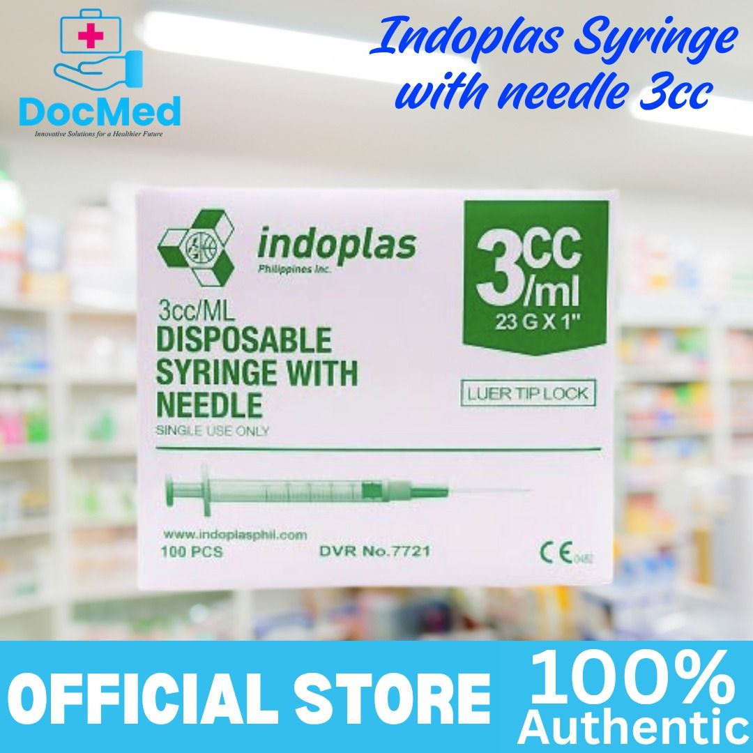 INDOPLAS DISPOSABLE SYRINGE 3ML 100 PCS PER BOX (Category: Medical Supplies & Tools) located in Quezon City. Submitted by zee_010200 (Listing ID 1469434124, Image 3). Description: .