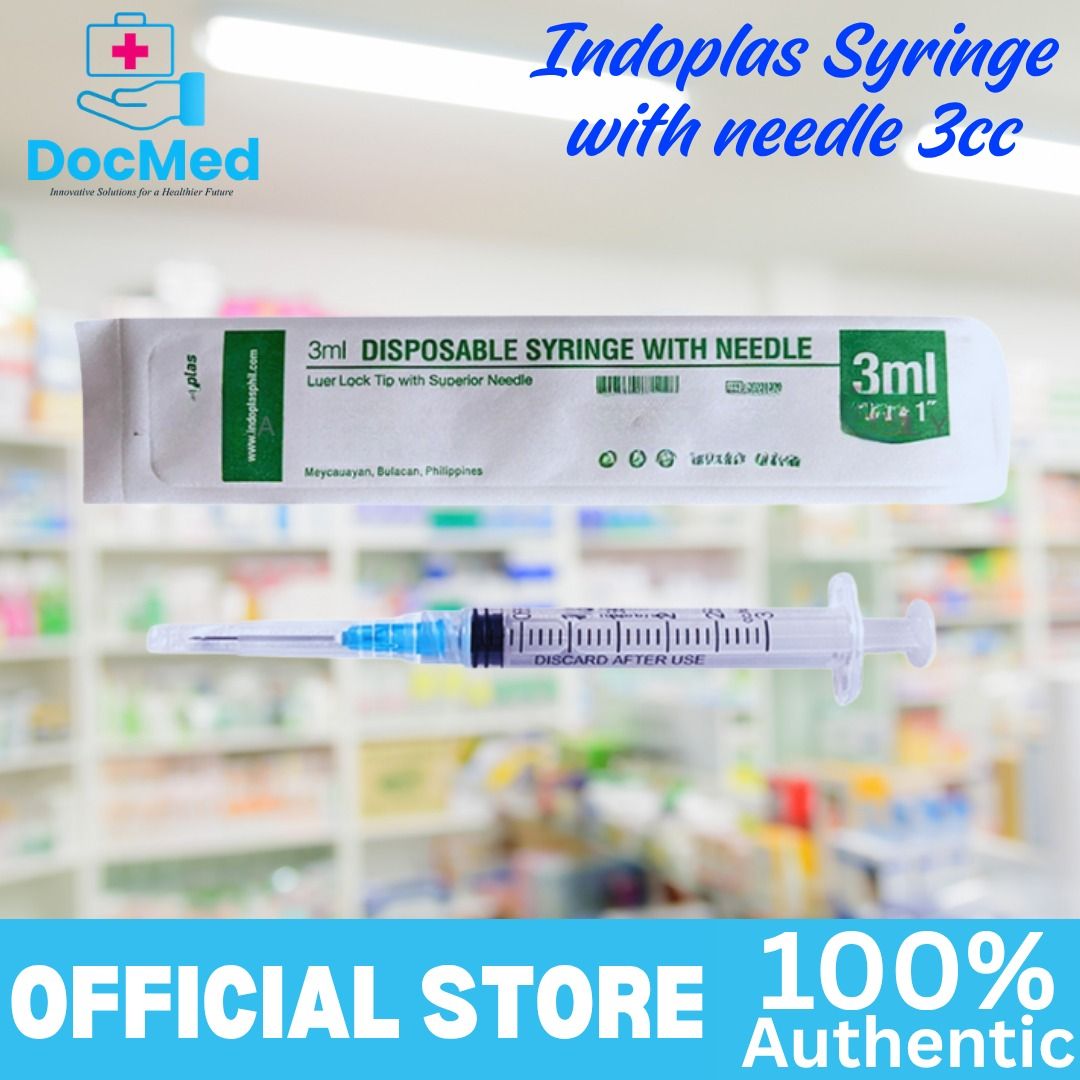INDOPLAS DISPOSABLE SYRINGE 3ML 100 PCS PER BOX (Category: Medical Supplies & Tools) located in Quezon City. Submitted by zee_010200 (Listing ID 1469434124, Image 2). Description: .