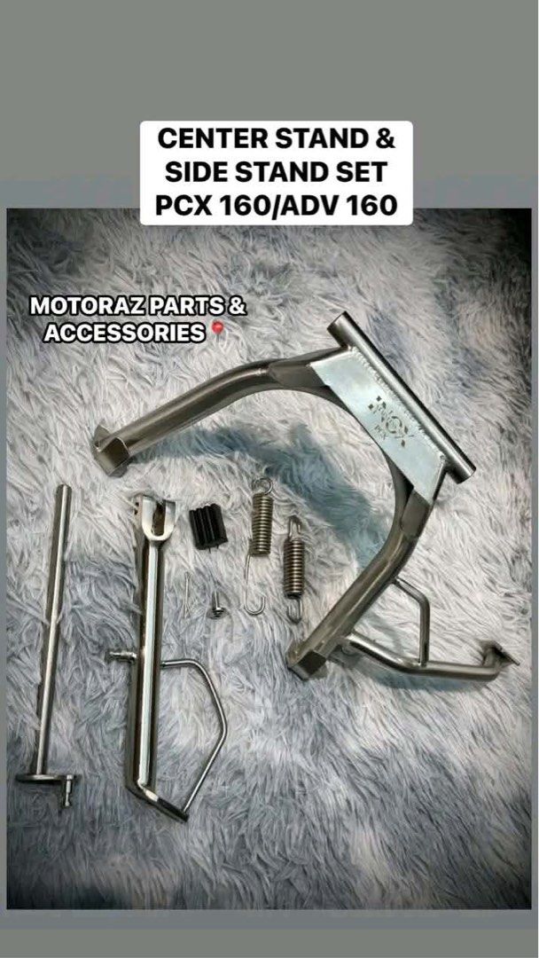 INOX CENTER STAND SET (Category: Other Motorcycles Parts and Accessories) located in Manila. Submitted by warmearth_1c22f1 (Listing ID 1469492085, Image 2). Description: 🛠️ INOX CENTER STAND SET * ​Pure Stainless Steel — Pangmatagalan, iwas kalawang * ​Plug & Play — Swabe ang fitment, walang alog * ​Complete Package — *center stand *side stand *spring *pin *ehe *rubber PM ME.