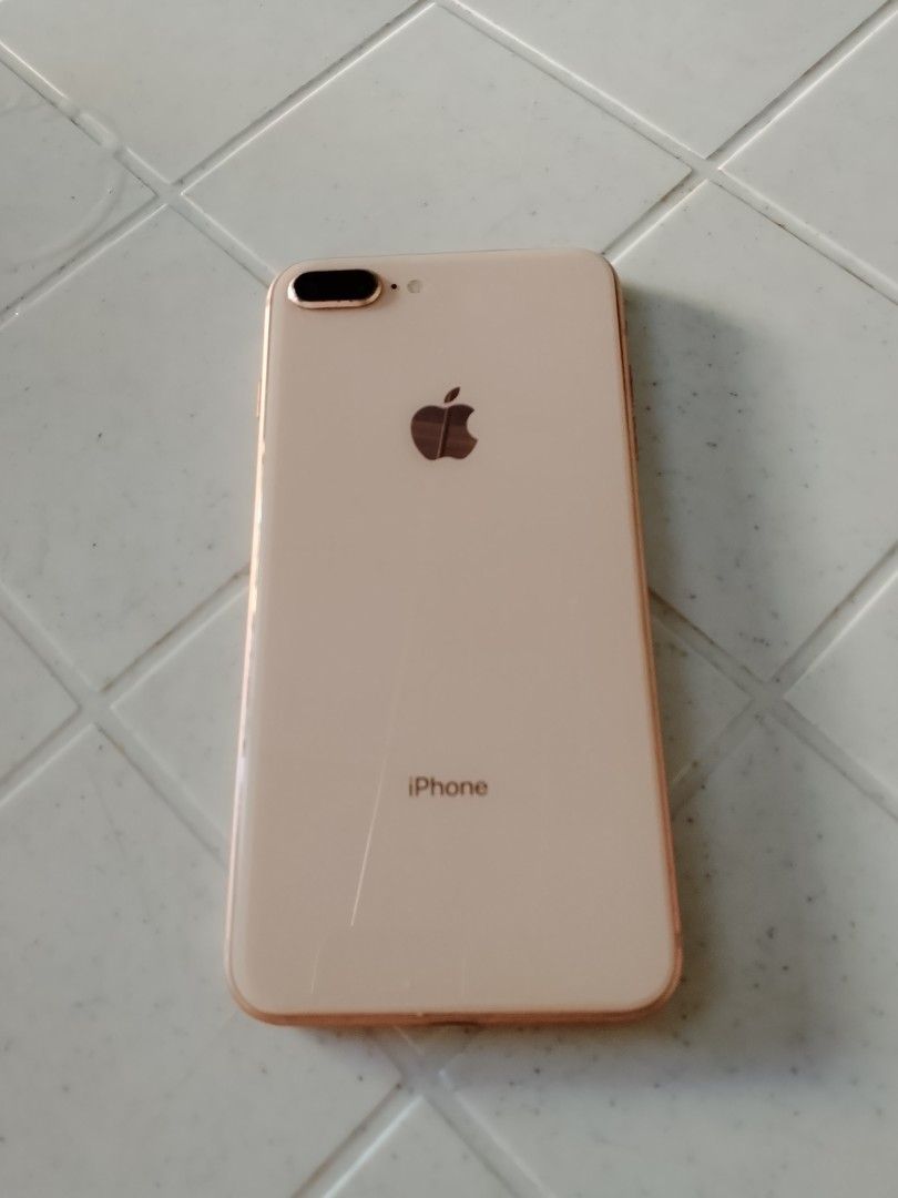 ip 8+ (Category: iPhone 8 Series) located in Manila. Submitted by hollysansh (Listing ID 1469553808, Image 1). Description: shakey lang cam pero goods pa portrait keri pa pang pic, working lahat ng buttons 100bh with case na rin and naka tempered na may bawas sa sure buyer rose gold color.