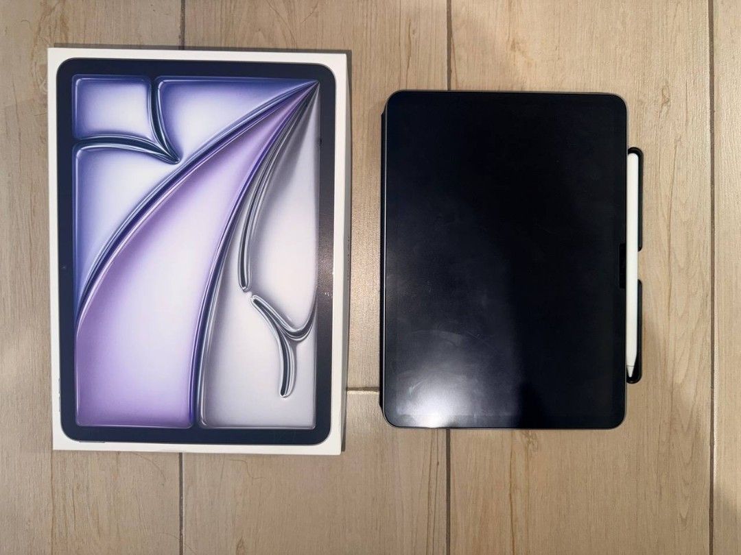 iPad Air M3 (Category: iPad) located in Manila. Submitted by ferdicador26440 (Listing ID 1469560397, Image 2). Description: FOR SALE: iPad Air M3 bundle ₱36,999 – slightly negotiable INCLUSIONS • iPad Air 11-inch (M3, 2025), 128GB, Wi-Fi, Space Gray • With Original box • Original Cord (not used) DETAILS • PH unit bought brand new at [Beyond the Box], One Year Old. • Battery health: 98% • Paper Screen protector installed • Honest Small dents, no s