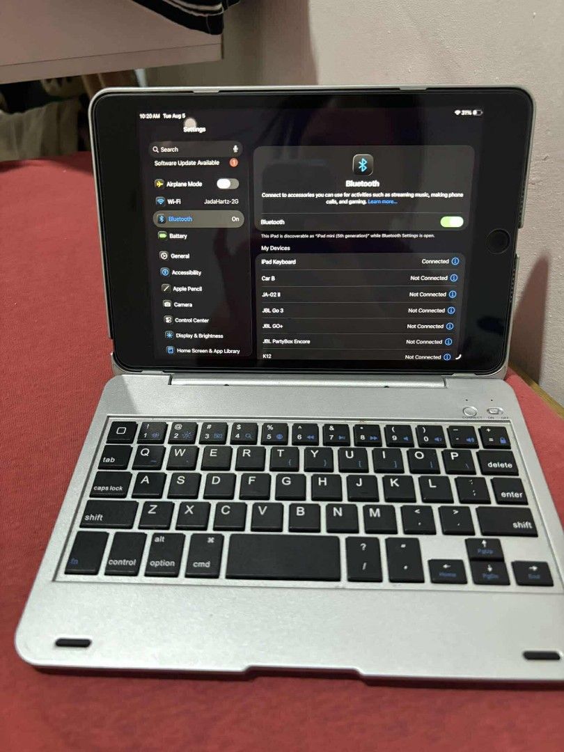 Ipad mini 5 (Category: iPad) located in Cebu City. Submitted by 1226draiki02519 (Listing ID 1469474422, Image 3). Description: Ipad mini 5 64gb Pre loved, used for review only Updated to IOS 26 No issues Free Bluetooth Keyboard stand Free stylus pen Free charger Free tampered glass Free tablet casing RFS upgrade unit Slightly negotiable.