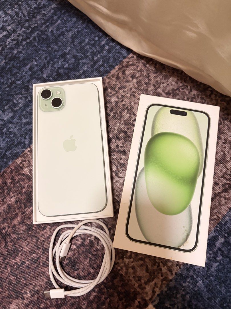 iPhone 15 Plus (Category: iPhone 15 Series) located in Manila. Submitted by dayne.conde (Listing ID 1469418664, Image 1). Description: Model: iPhone 15 Plus iOS version: 26.6.1 Color: Sage Green Storage Capacity: 128gb Battery Health: 87% Years Used: 2 years only Not abused and never used for mobile games. Only social media and messaging. No dents and damages. RFS: Upgrade.