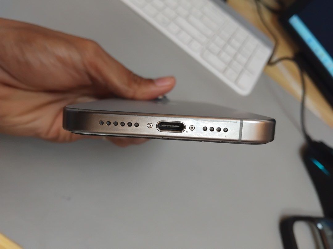 iPhone 15 Pro Max 256GB (Category: iPhone 15 Series) located in Quezon City. Submitted by madkila (Listing ID 1469480623, Image 2). Description: Selling my personal iPhone 15 Pro Max, 256GB storage. Specifications: * Battery Health: 98% (not boosted) * Cycle Count: 227 * Battery Status: Normal * Storage: 256GB * No SIM restrictions * With original iphone cable * With free case & tampered glass Minsan lang po tlga nagamit ang phone kaya po maliit 