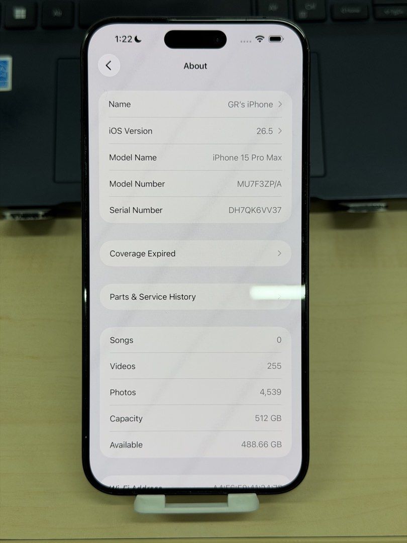 Iphone 15 Pro Max (512 GB, Blue Titanium) (Category: iPhone 15 Series) located in Caloocan City. Submitted by glennyyyyyyyyyy (Listing ID 1469469513, Image 3). Description: Iphone 15 Pro Max 512 GB 78% Battery Health No sim restrictions No functional issues aside from minor paint chipping on the sides which are not visible once case is installed Open for meet up at North Ave., QC or SM Fairview PM for more details and inquiries .