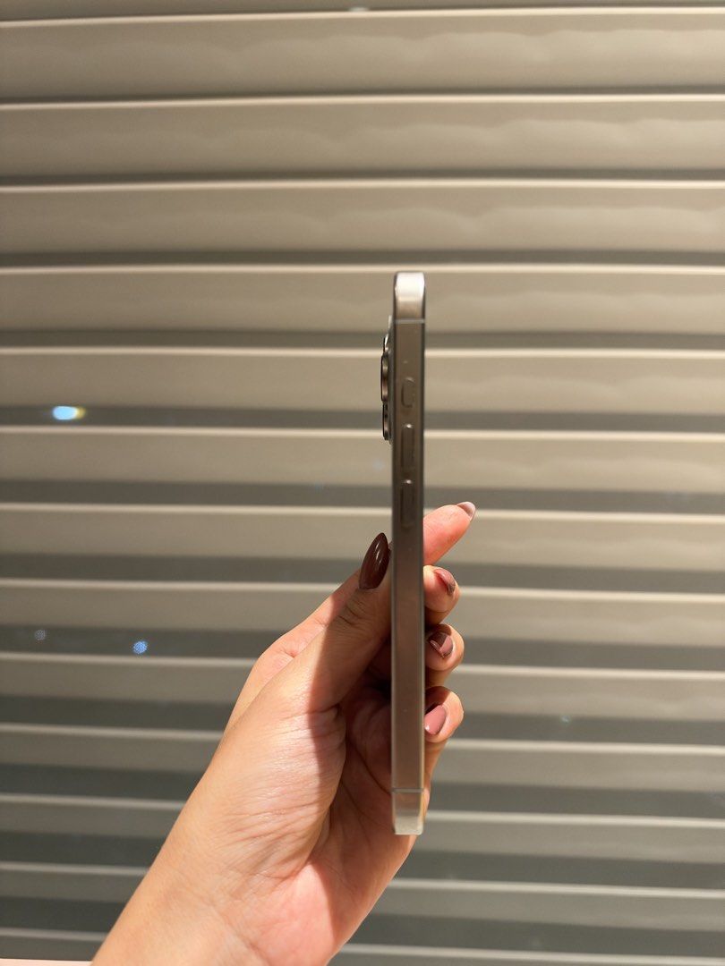 iPhone 16 Pro - Natural Titanium - 256GB (Category: iPhone 16 Series) located in Quezon City. Submitted by patpotpit (Listing ID 1469537953, Image 3). Description: - Model: iPhone 16 Pro - Color: Natural Titanium - Storage: 256GB - Features: Premium titanium build, triple camera system, stunning display Perfect condition as it was always used with screen guard and case. No scratches and dents. .