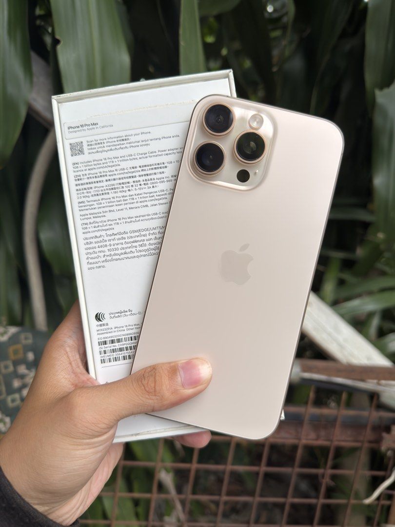 Iphone 16 Pro Max 512GB For Sale!! (Category: iPhone 16 Series) located in Manila. Submitted by grandeurtan028 (Listing ID 1469531082, Image 2). Description: Hello, I'm Selling an Iphone 16 Pro Max in Pristine Condition. Also open to swap to lower unit add cash. Price: 47,999 Here are the details of the Phone: -Desert Titanium -512GB -Updated to IOS 26 -Factory Unlocked (Any sim will do) -Local Variant -No any issues -89% Battery Health -690 Cycl