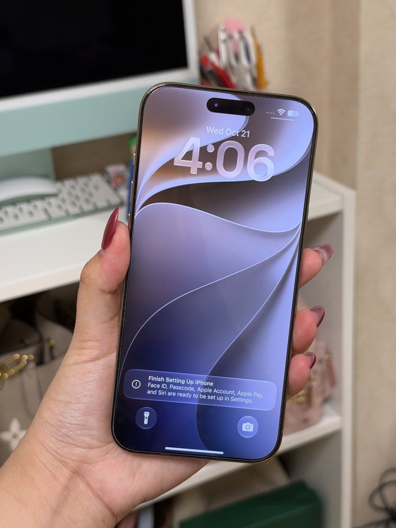 Iphone 16 Pro Max | 256GB Open Line | Desert Titanium (Category: iPhone 16 Series) located in Pasay City. Submitted by erickaolalu (Listing ID 1469499890, Image 3). Description: - Model: Apple iPhone 16 Pro Max - Storage: 256GB - Color: Desert Titanium - Battery Health: 90% - Network: Open Line (works with all local networks) - Condition: Like new, with crack tempered glass screen but smooth body - Inclusions: Original box, installed tempered gla