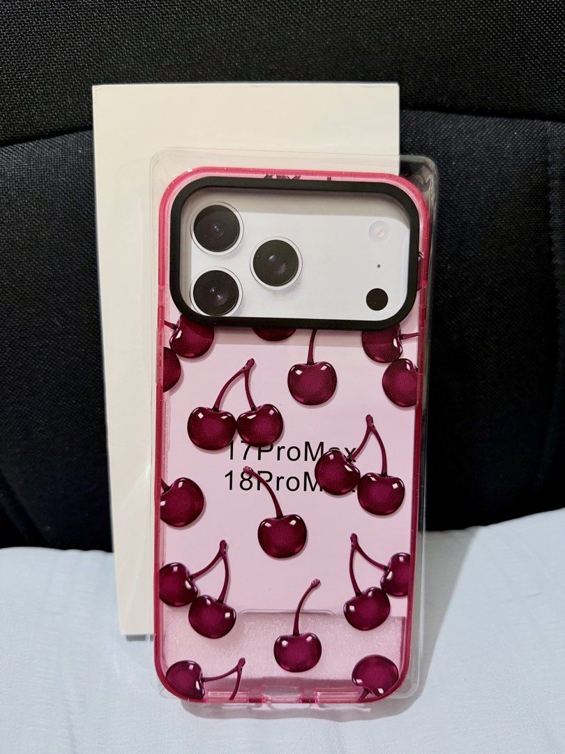 Iphone 17/18 Pro Max Cases (Category: Cases & Sleeves) located in Mabalacat. Submitted by mgmz14 (Listing ID 1469425766, Image 3). Description: For Sale: Iphone 17/18 Pro Max Case ✨ Cherry design🍒 Original ₱499 only 📍Mabalacat Pampanga Pm me if interested Thank you! 😊.
