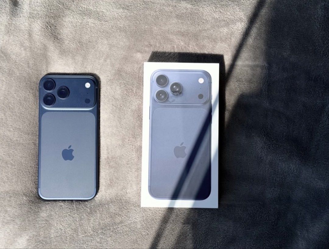 iPhone 17 Pro Max | 512gb | US Variant esim (Category: iPhone 17 Series) located in Mandaluyong City. Submitted by rsch5555 (Listing ID 1469460939, Image 1). Description: For sale: iPhone 17PROMAX Deep blue 512gb US Variant (esim) Replaced LCD 90% batt No issue 📍Megamall 62k.