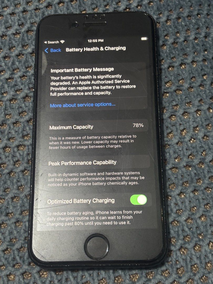 iPhone SE (2022 3rd Gen) (Category: iPhone SE Series) located in Quezon City. Submitted by qcdecluttering (Listing ID 1469429902, Image 3). Description: - Model: Apple iPhone SE (2022 / 3rd Generation) - Color: Black - Storage: 64GB - Condition: Used (scratches on screen are from screen protector/tempered glass) - rfs: upgraded - Battery Health: 78% - lalamove, grab, lbc.
