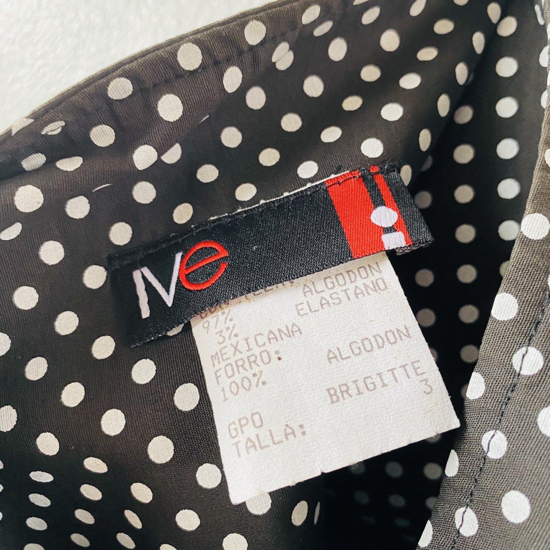 IVE Polka Dot Skirt with Lace Hem (Category: Skirts) located in Caloocan City. Submitted by lovemyclothes21 (Listing ID 1469407091, Image 3). Description: - Color & Pattern: Black with white polka dots - Design: Layered style with delicate lace trim at the hem and a black ribbon detail - Material: Comfortable cotton and elastane blend - Size: 28-inch waist - Length: 23 inches - Condition: Excellent, highly-rated seller assurance - Perfect for: Ca