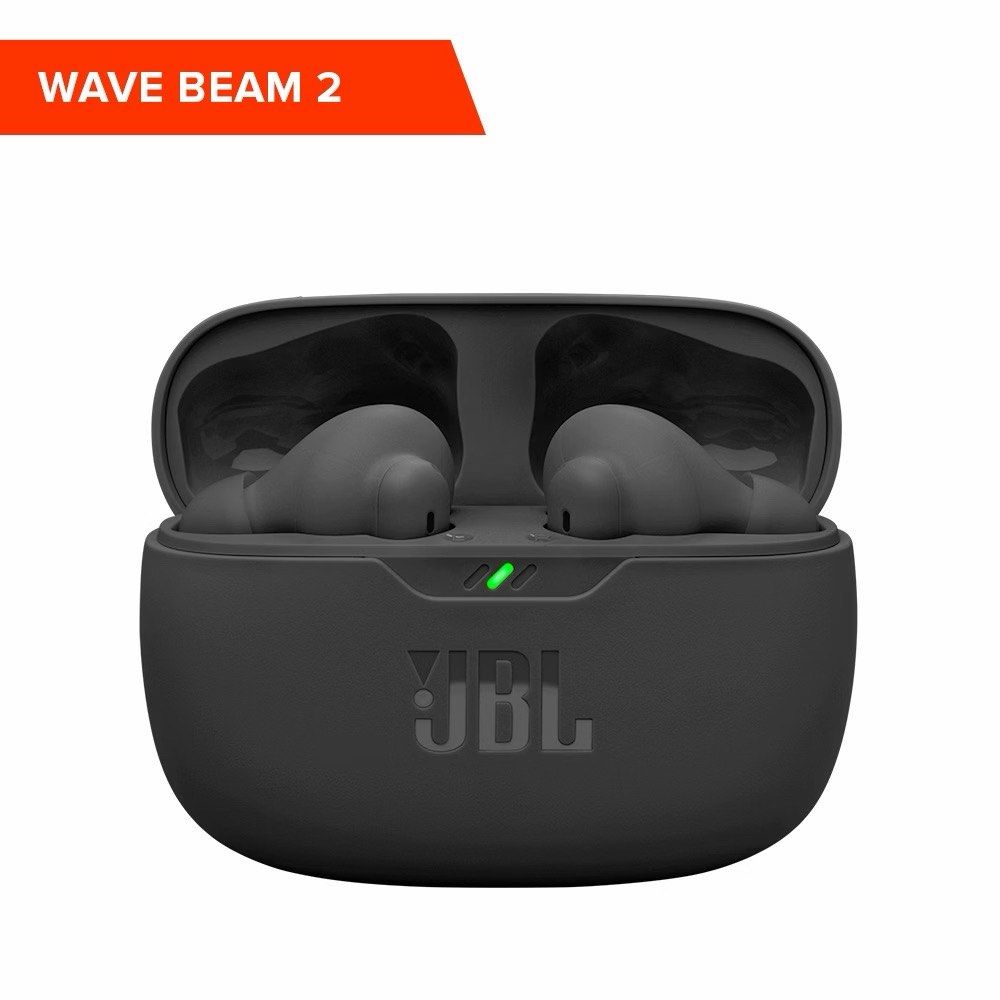 JBL Wave Beam 2 True Wireless Earbuds Black (Category: Earphones) located in Mabalacat. Submitted by shop.ricreate (Listing ID 1469428029, Image 2). Description: - Brand: JBL - Color: Black - Active Noise Cancelling (ANC) for immersive listening - Crystal-clear call quality - Long-lasting battery life of up to 40 hours total - Authentic JBL wireless earbuds.