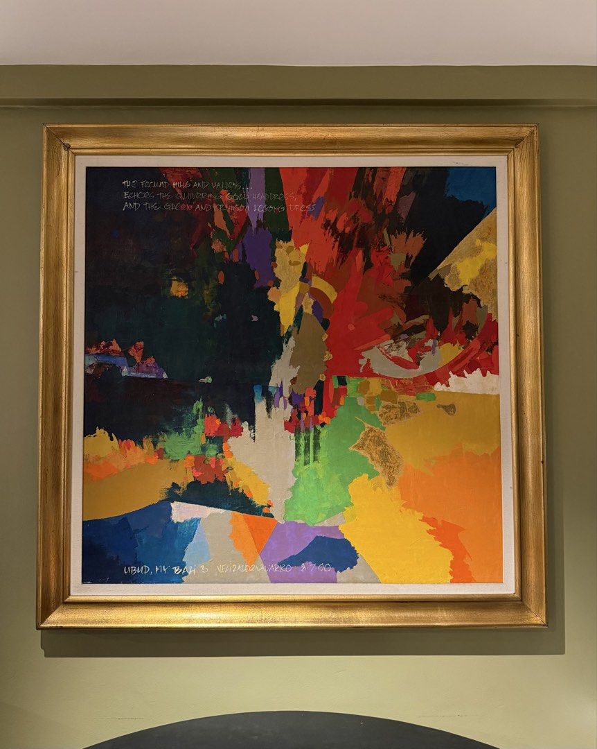Jerry Elizalde Navarro Painting (Category: Art & Prints) located in Quezon City. Submitted by jenniegal (Listing ID 1469401313, Image 1). Description: Jerry Elizalde Navarro Ubud My Bali, 1990 35 x 35 inches Acrylic on canvas Without coa Send your best offer.