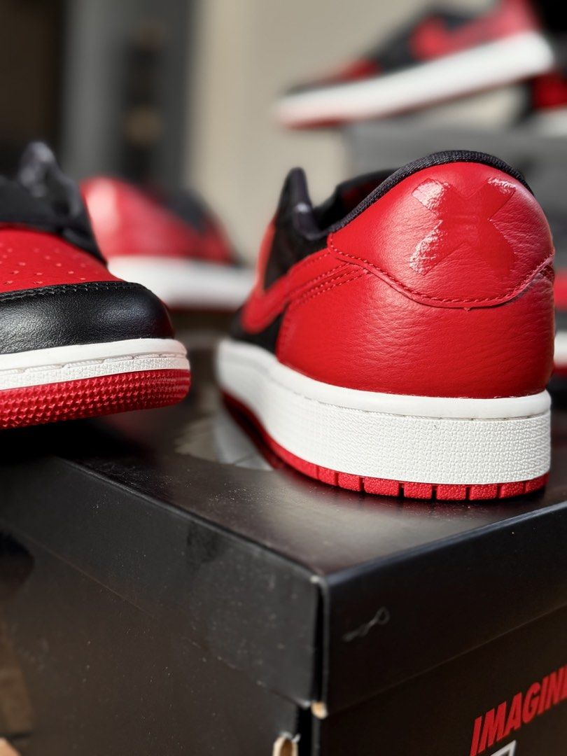 Jordan 1 Low OG ‘Banned’ (Category: Sneakers) located in Muntinlupa City. Submitted by _uncledrew (Listing ID 1469506950, Image 2). Description: 1985 BRED OG // 🔴⚫️ [𝐁𝐄𝐋𝐎𝐖 𝐒𝐑𝐏 𝐒𝐀𝐋𝐄] Jordan 1 Low OG ‘Banned’ Brandnew way below srp! Available: • sz 9 • sz 9.5 • sz 10 • sz 10.5 ₱6,895 each only. Limited stocks! Pm me Open for trades.