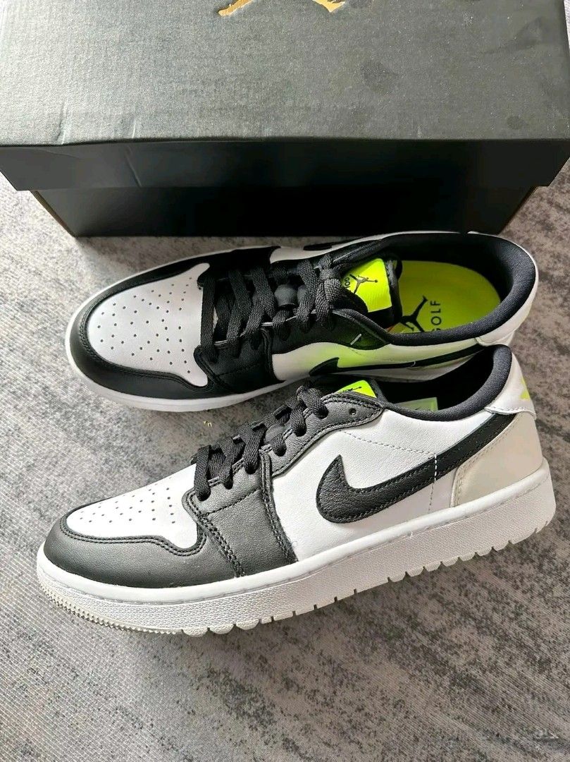 Jordan 1 low OG Golf Phantom Volt (Category: Golf) located in Manila. Submitted by clevercrystal_254bfe (Listing ID 1469566512, Image 2). Description: Jordan 1 low OG Golf ‘ Phantom Volt ‘ all available sizes are available Interested Please send size Order We accept COD No Cancelation Order.