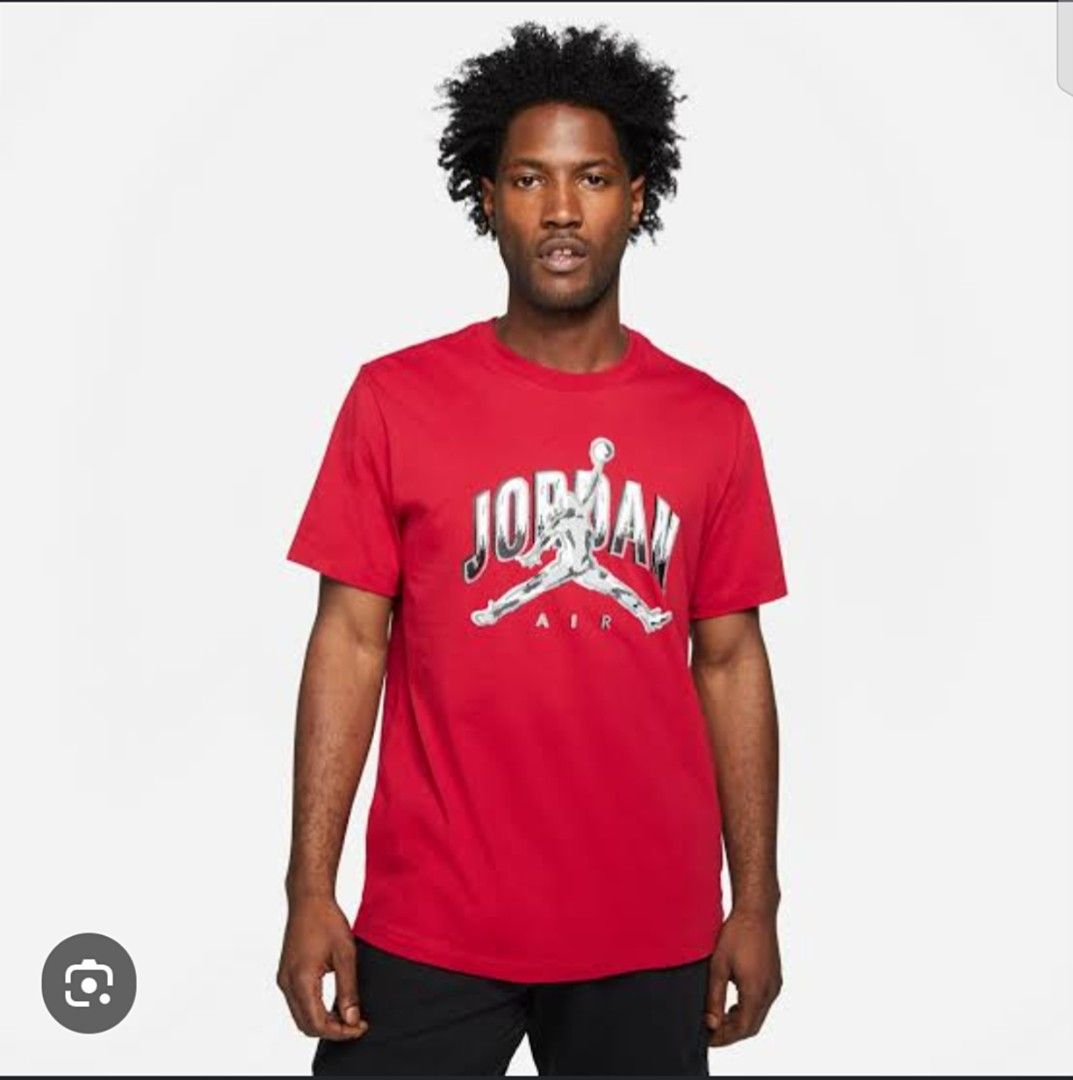 Jordan shirt (Category: Tshirts & Polo Shirts ) located in Pasig City. Submitted by randomstuffs23 (Listing ID 1469443014, Image 3). Description: Orig jordan shirt not used sinukat lang di ko trip Dimes W 25 inch L 32 inch For lalamove or pick up.