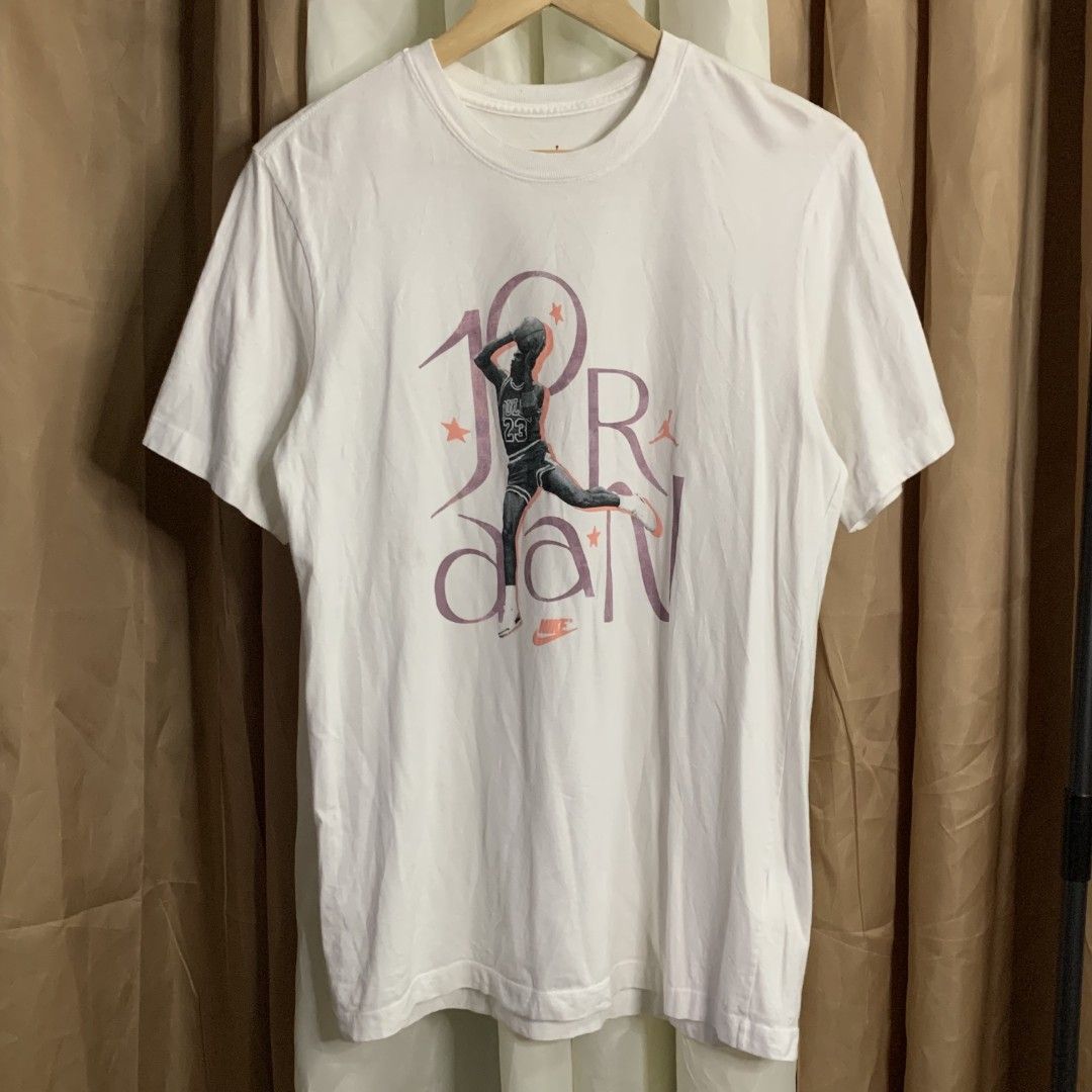 JORDAN WHITE TEE (Category: Activewear) located in Binalonan. Submitted by thrift_on2022 (Listing ID 1469521257, Image 1). Description: W- 19 L - 28 Color rate - /10 Excellent Condition❗️.