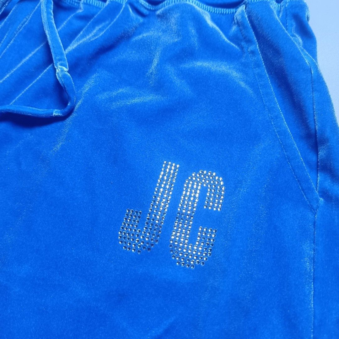 Juicy Couture Cold Blue Velour Shorts (Category: Shorts) located in Las Pinas. Submitted by jmbl.thrds (Listing ID 1469526366, Image 3). Description: Juicy Couture Cold Blue Velour Shorts 30 width 16 length No flaws.