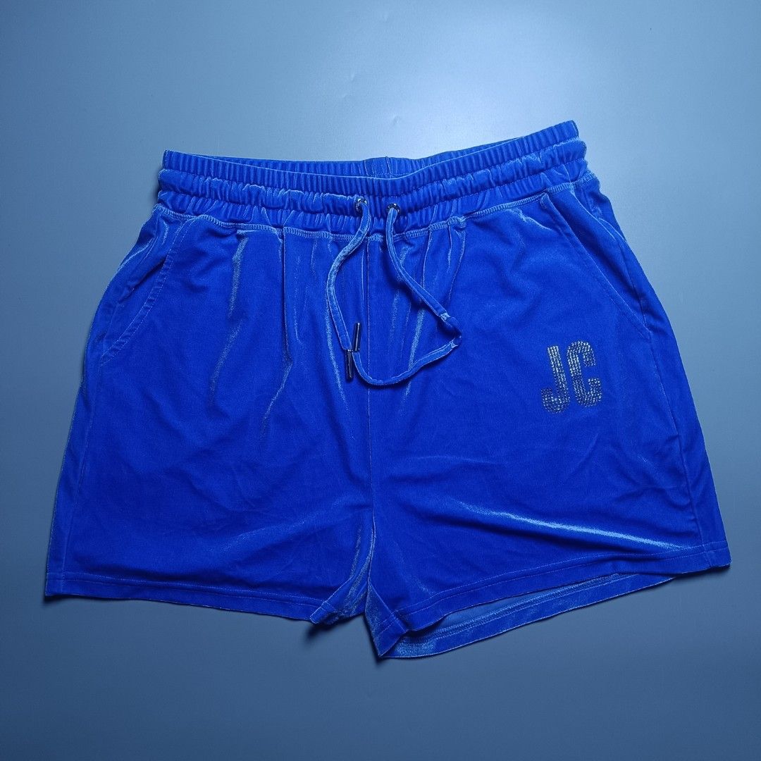 Juicy Couture Cold Blue Velour Shorts (Category: Shorts) located in Las Pinas. Submitted by jmbl.thrds (Listing ID 1469526366, Image 1). Description: Juicy Couture Cold Blue Velour Shorts 30 width 16 length No flaws.