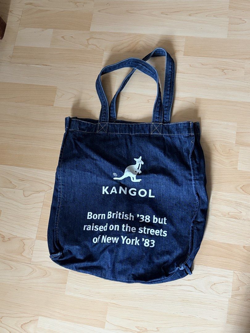 Kangol Denim Tote Bag (Category: Tote Bags) located in Quezon City. Submitted by morespace555 (Listing ID 1469407567, Image 1). Description: Thick denim Can carry heavy stuff! 100% Authentic.
