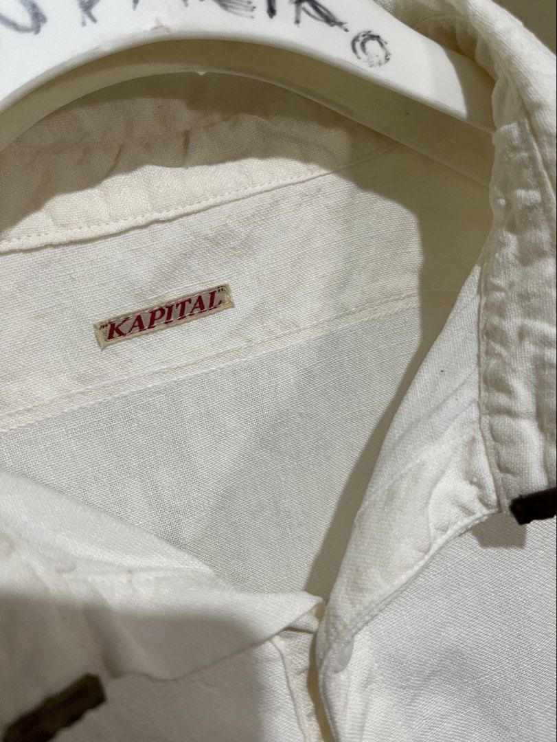 Kapital linen pullover work shirt (Category: Activewear) located in Zamboanga. Submitted by abubazir7 (Listing ID 1469258026, Image 3). Description: Kapital Japanese heritage workwear craft in linen with vintage chin-strap detailing Size 3 Measurements Length 31”back 32 Width 21 Shoulder 17.5 Sleeve 26 inches Founded by Toshikiyo Hirata in Kojima, Okayama, Kapital is celebrated worldwide for its mastery of traditional workwear construction and ar