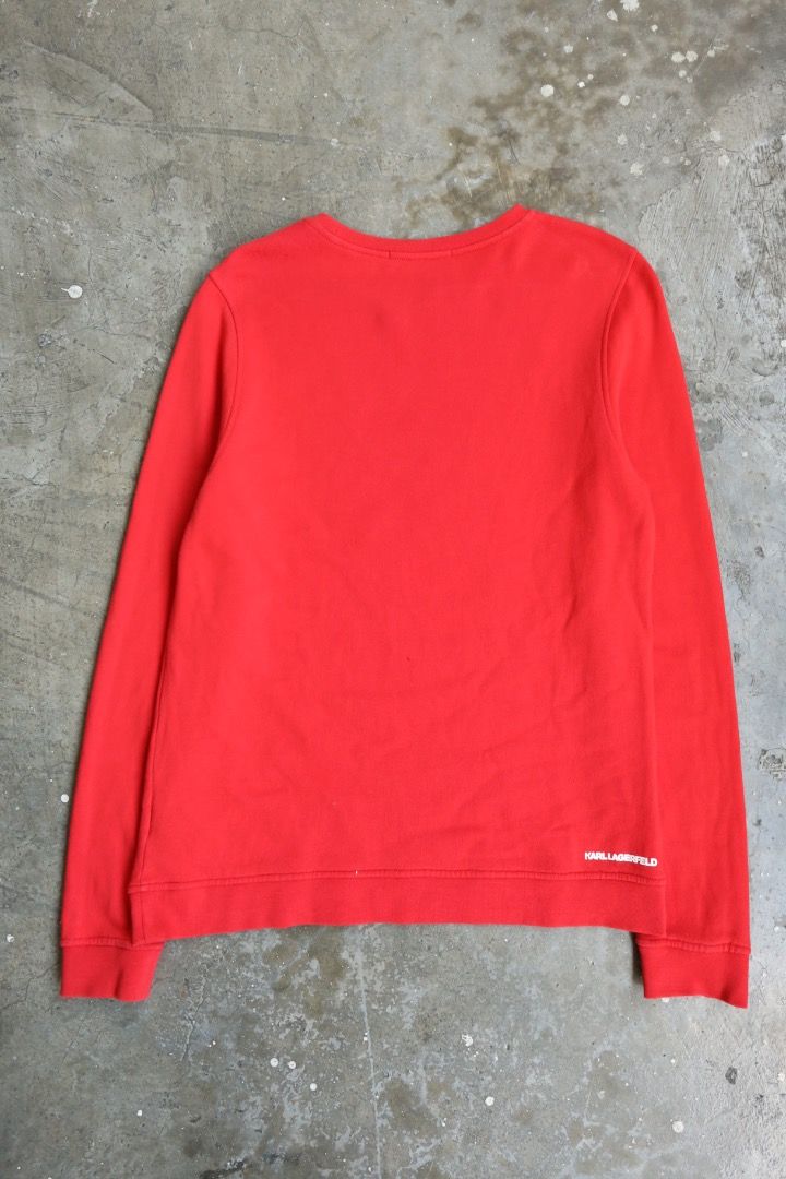 Karl Lagerfeld - Logo Sweater (Category: Coats, Jackets and Outerwear) located in Manila. Submitted by graymatter_ (Listing ID 1469453405, Image 2). Description: Karl Lagerfeld - Logo Sweater Tagged Size: M Condition: 9/10 Material: 100% Cotton Made in: Portugal Dimensions Length: 25 Width: 19.5 Shoulder: 16 Sleeve: 27.5.