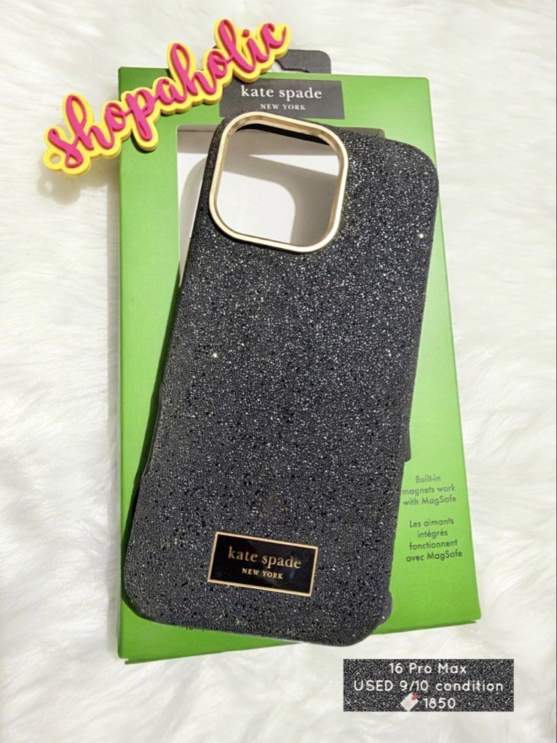 Kate Spade Crystal Pave Nightfall Iphone 16 Pro Max (Category: Cases & Sleeves) located in Caloocan City. Submitted by shopaholic.nej (Listing ID 1469465923, Image 1). Description: Seldom. Authentic 📍North Caloocan 💰Gcash / BPI / Maribank (Seabank) 🚚 grab/lalamove/J&T (no shapi checkout) .
