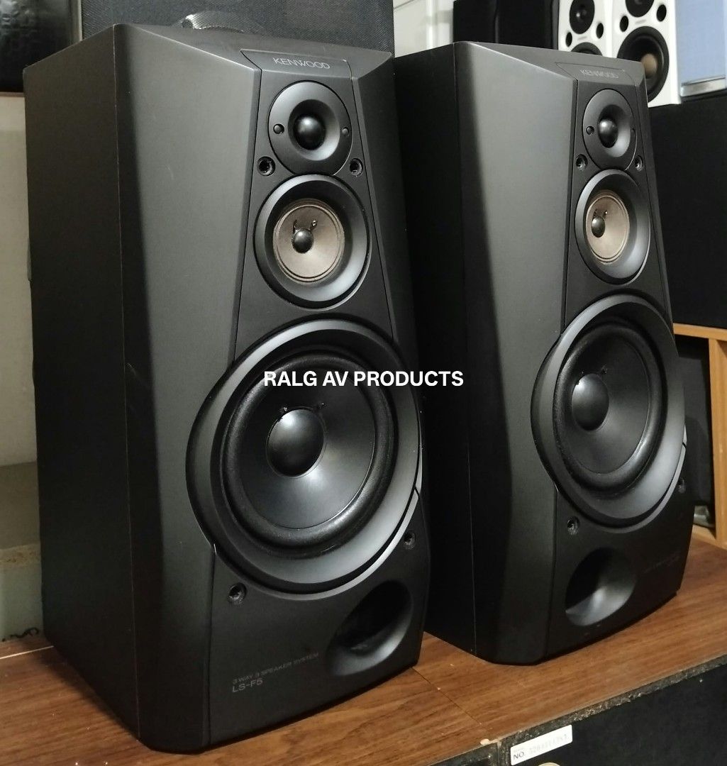 Kenwood LS-F5 3-Way Speaker System (Category: Soundbars, Speakers & Amplifiers) located in Bulacan. Submitted by ronald277077025 (Listing ID 1469478451, Image 3). Description: KENWOOD 3 WAY BIG BOOKSHELF SPEAKER LS-F5-R 100 WATTS 8 OHMS 5.5" CONE WOOFER HI FI MIDRANGE DOME TYPE TWEETER BASS REFLEX DIMENSIONS: W21.5 x H45.5 x D26 CM Location: Sta Maria Bulacan Shipping at buyers expense.