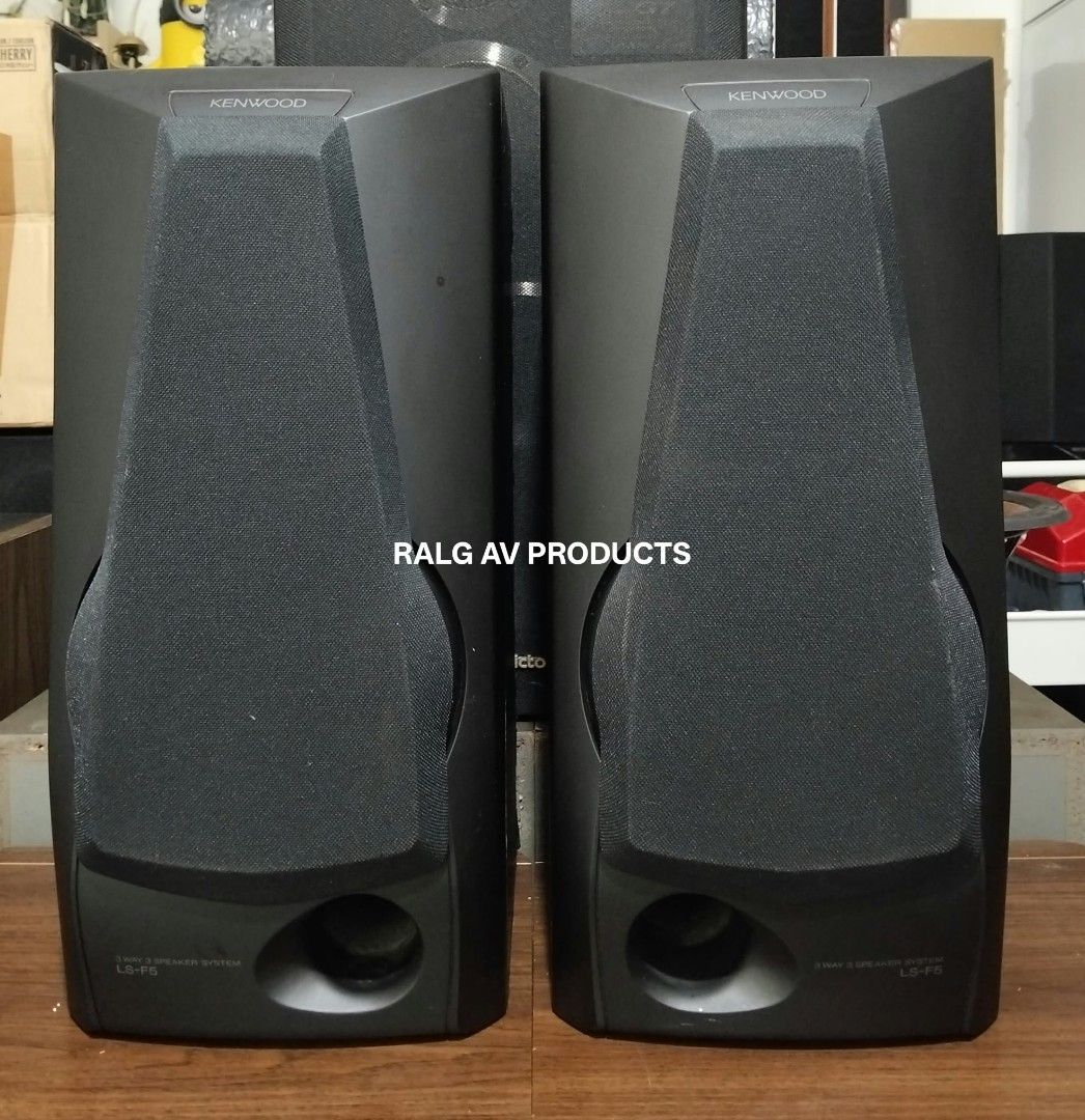 Kenwood LS-F5 3-Way Speaker System (Category: Soundbars, Speakers & Amplifiers) located in Bulacan. Submitted by ronald277077025 (Listing ID 1469478451, Image 2). Description: KENWOOD 3 WAY BIG BOOKSHELF SPEAKER LS-F5-R 100 WATTS 8 OHMS 5.5" CONE WOOFER HI FI MIDRANGE DOME TYPE TWEETER BASS REFLEX DIMENSIONS: W21.5 x H45.5 x D26 CM Location: Sta Maria Bulacan Shipping at buyers expense.