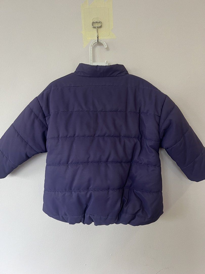 Kids Puffer Jacket Purple Size 100 (Category: Babies & Kids Fashion) located in San Fernando. Submitted by wearvfs (Listing ID 1469510049, Image 3). Description: - Brand/Item: Markey's Big Field Purple Puffer Jacket for Kids - Size: 100 (Tag attached, approx. 43 cm length) .